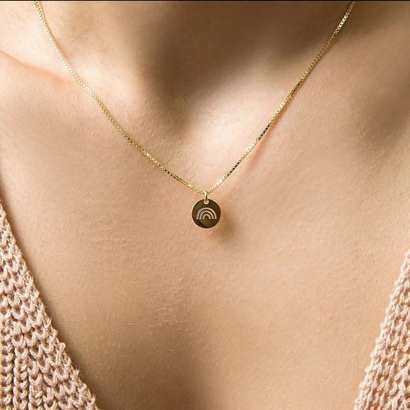 2/$20 ✨🌈 Rainbow Charm Gold Plated Dainty Necklace - Picture 2 of 7